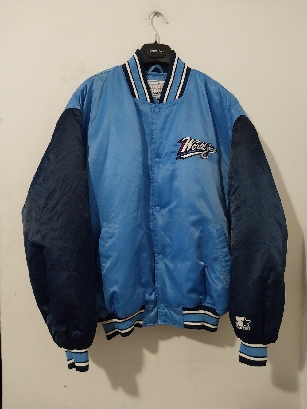 Starter Vtg. 1998 Y2k World Series Satin Bomber Jacket Size Large Men's